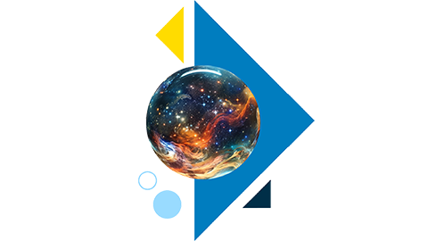 a soul specialty graphic that includes circe and triangle shapes and an image of crystal ball